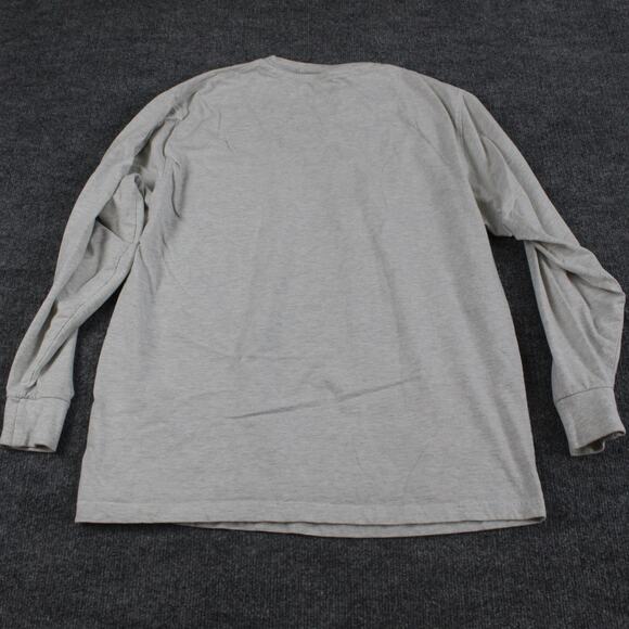 Ben Davis Shirt Mens Medium Heavy Duty Long Sleeve Pocket Ash Grey Workwear - Picture 5 of 11